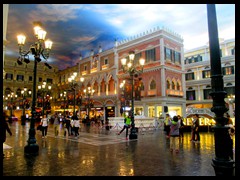 The Venetian - St Mark's Square, an indoor copy of the original in Venice, completed with an artificial sky.